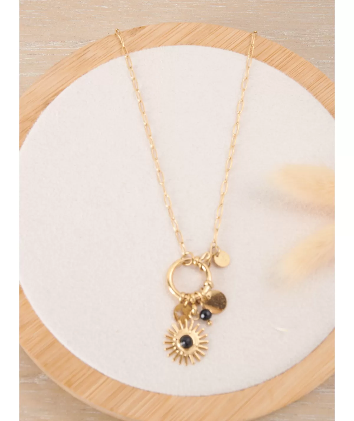 La boutique de Lilie Bijoux>COLLIER AMBRE Dore
