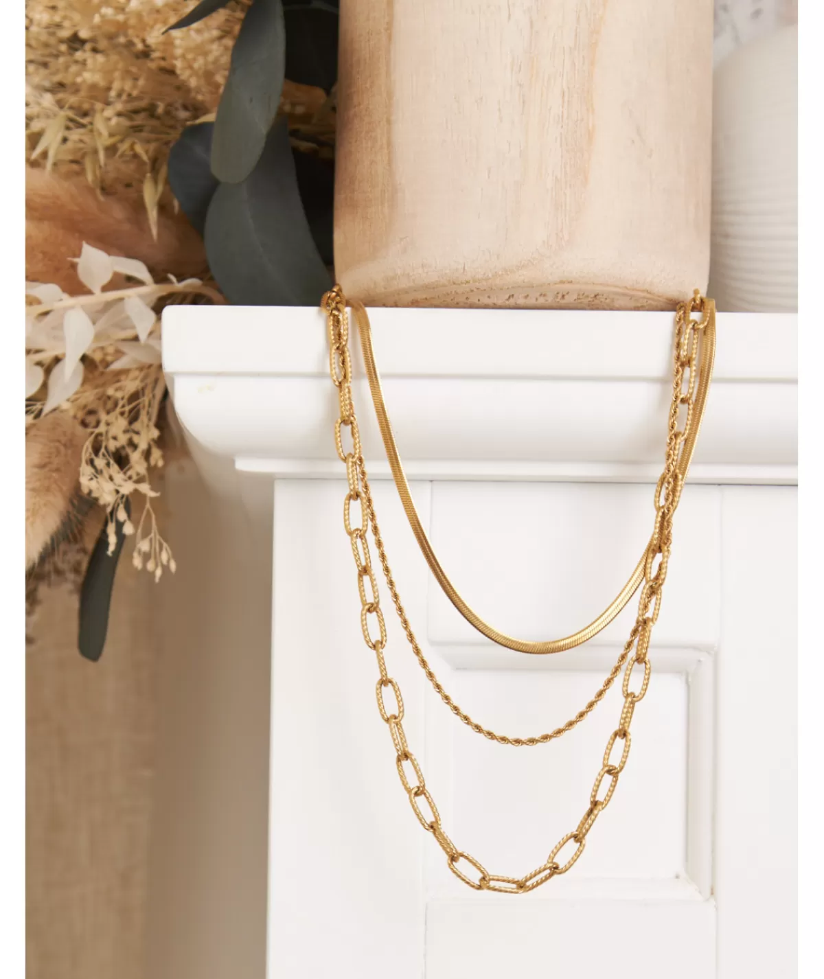 La boutique de Lilie Bijoux>COLLIER AURELIE Dore