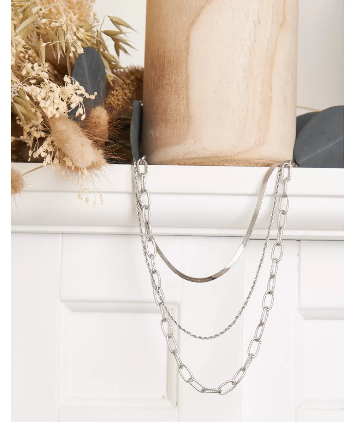La boutique de Lilie Bijoux>COLLIER AURELIE Argente
