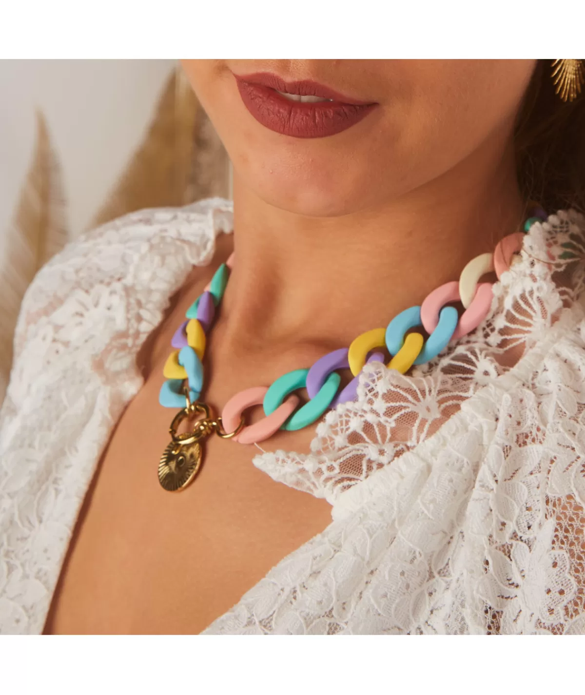 La boutique de Lilie Bijoux>COLLIER AZELIE Multicolore
