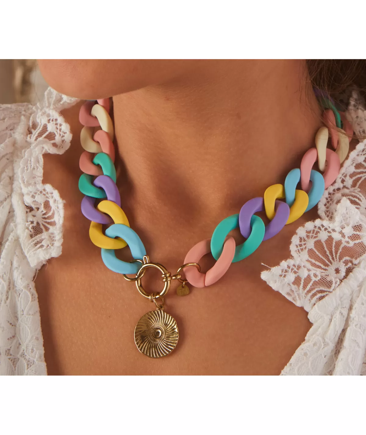 La boutique de Lilie Bijoux>COLLIER AZELIE Multicolore