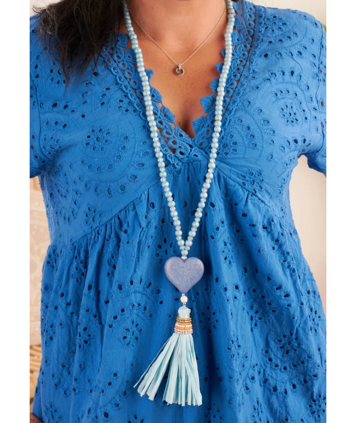 La boutique de Lilie Bijoux>COLLIER COEUR Bleu