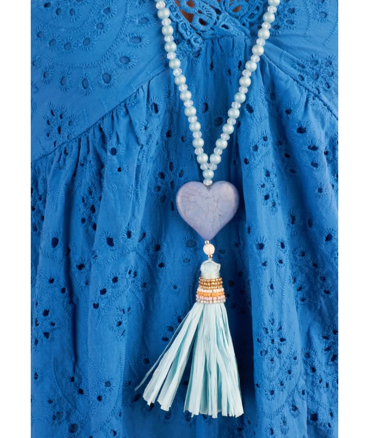 La boutique de Lilie Bijoux>COLLIER COEUR Bleu