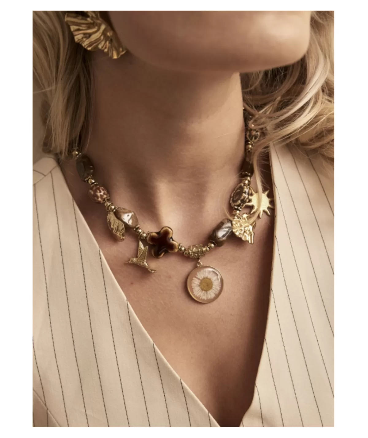 La boutique de Lilie Bijoux>COLLIER GABRIELLA Dore