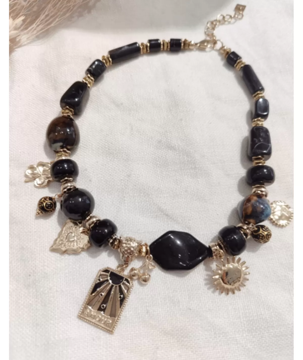 La boutique de Lilie Bijoux>COLLIER JOANIE Noir