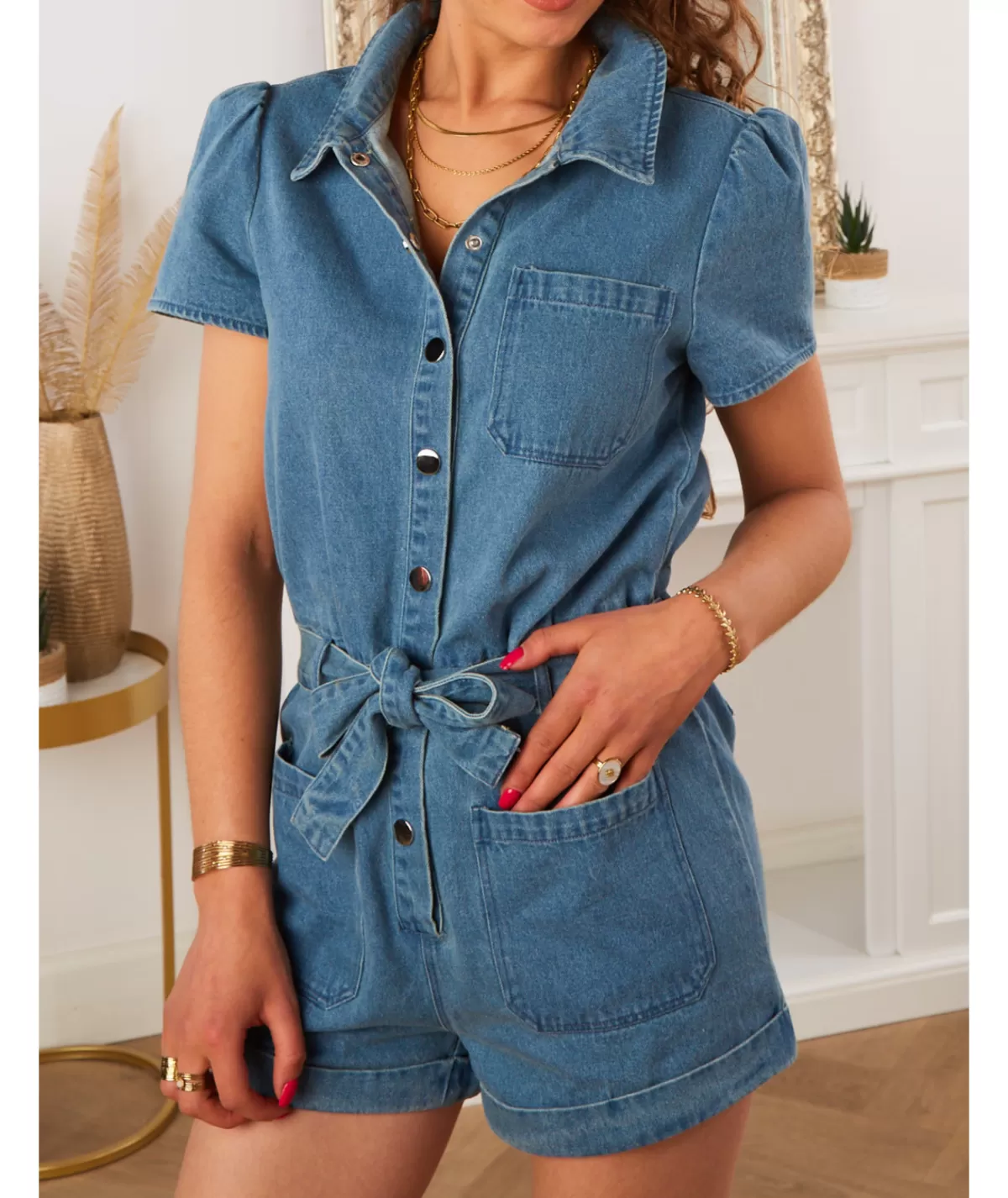 La boutique de Lilie Combinaisons>COMBI SHORT DONNA Jeans