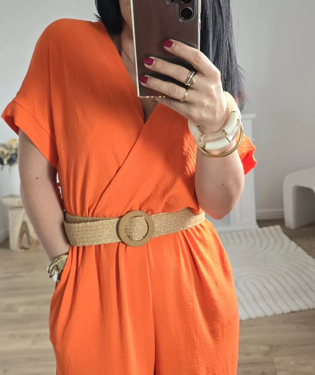La boutique de Lilie Combinaisons>COMBINAISON ANASTACIA Orange