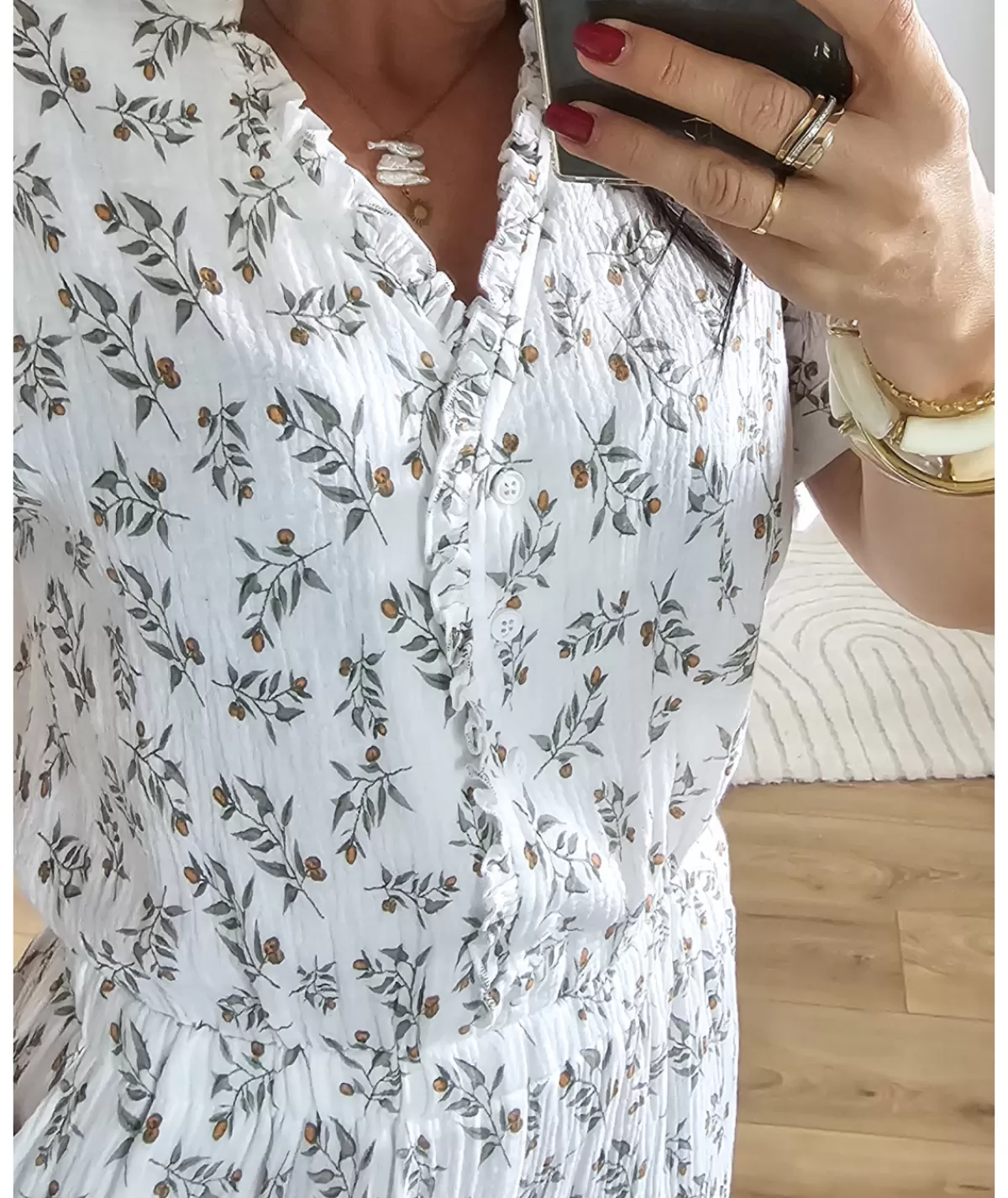 La boutique de Lilie Combinaisons>COMBINAISON ANTOINETTE GAZE DE COTON Blanc