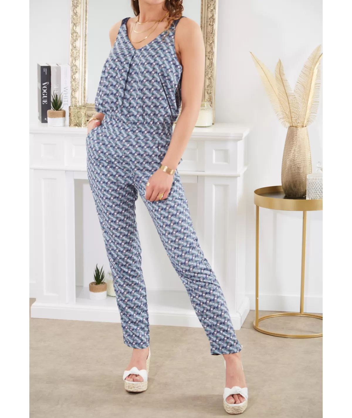 La boutique de Lilie Combinaisons>COMBINAISON BEATRICE Bleu