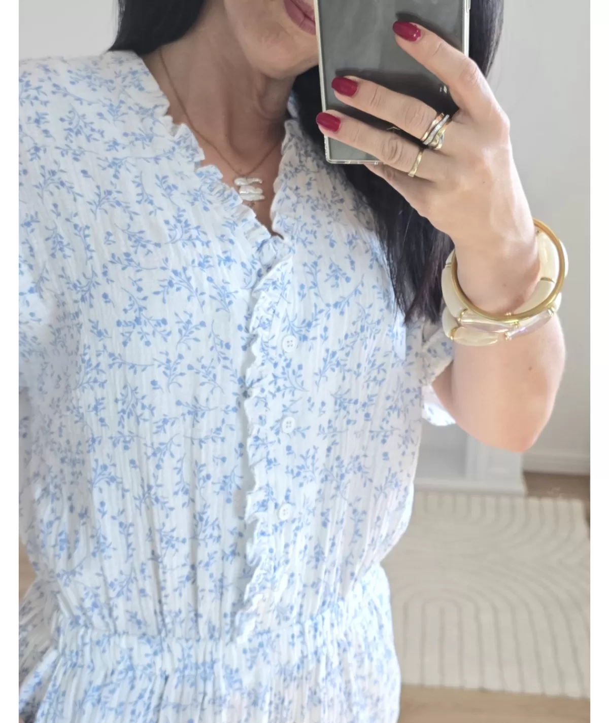 La boutique de Lilie Combinaisons>COMBINAISON BLANCHE GAZE DE COTON Bleuciel