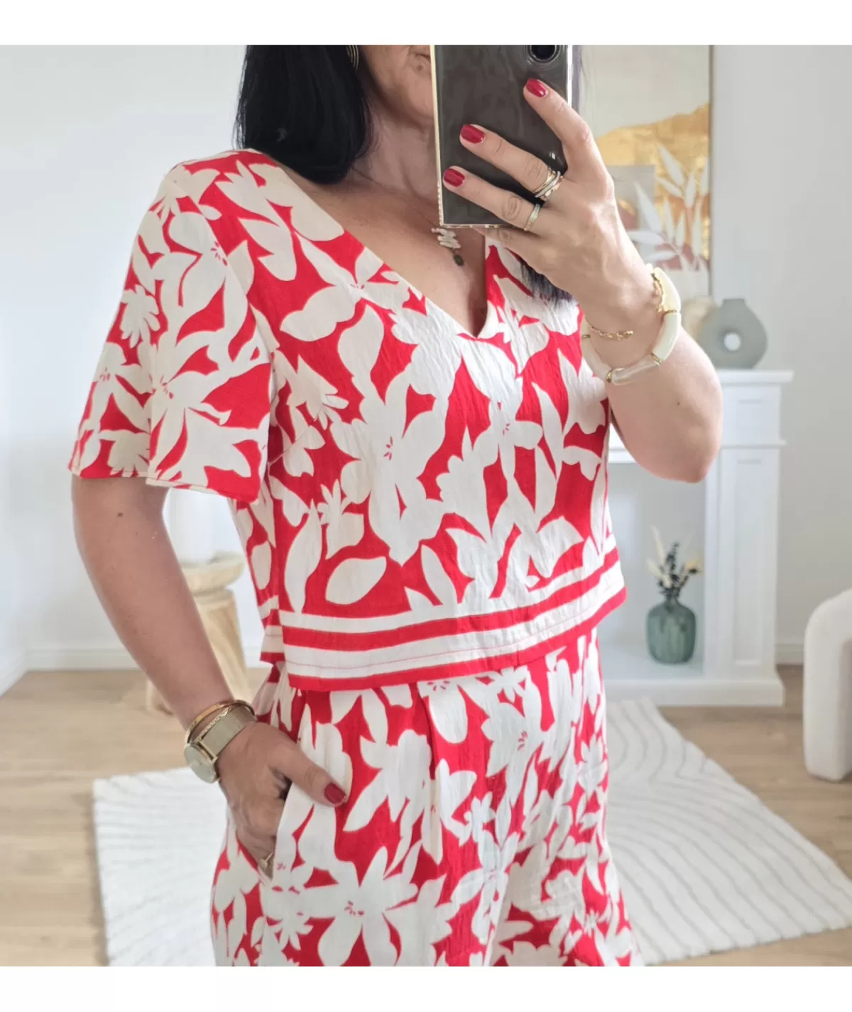 La boutique de Lilie Combinaisons>COMBINAISON ESTEBANNE Rouge