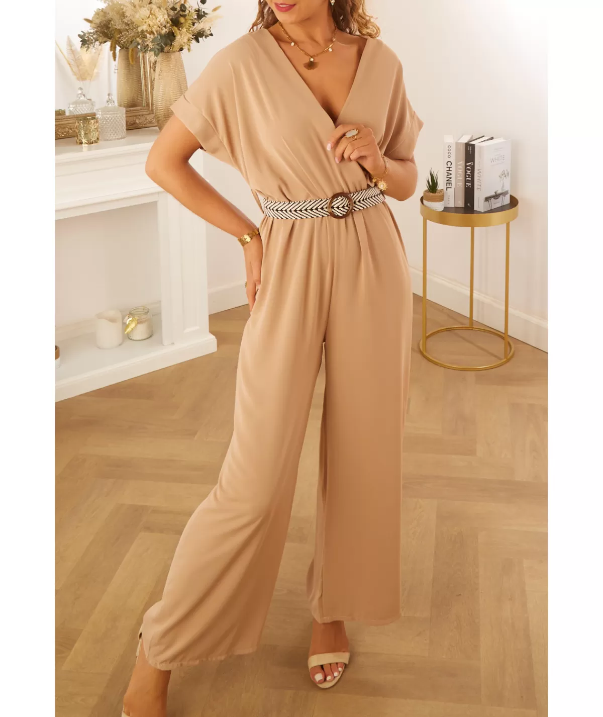 La boutique de Lilie Combinaisons>COMBINAISON EULALIE Beige