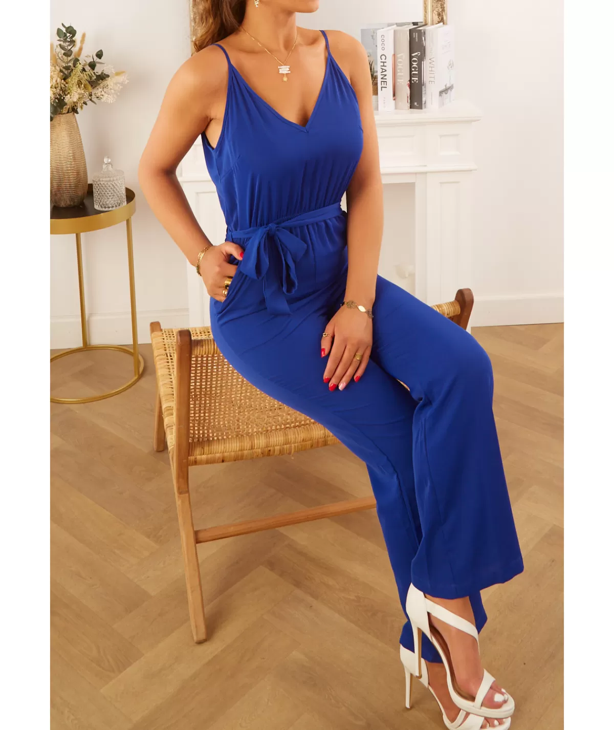 La boutique de Lilie Combinaisons>COMBINAISON LEILA Bleuelectrique