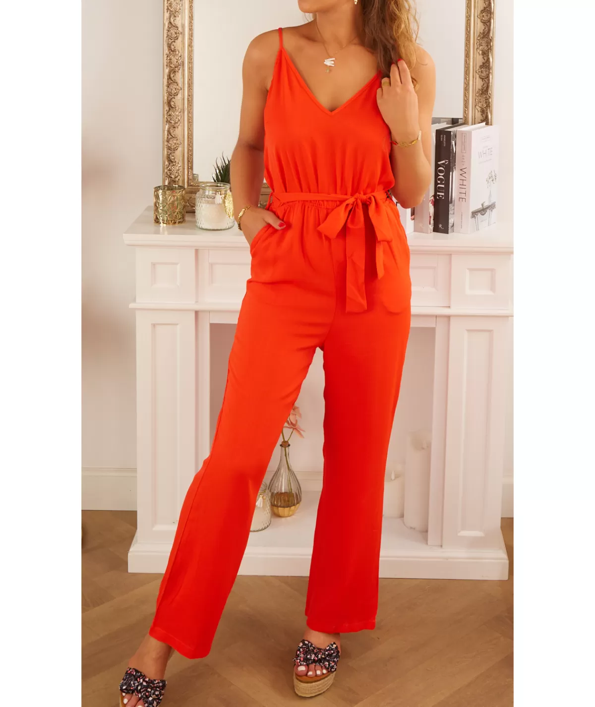 La boutique de Lilie Combinaisons>COMBINAISON LEILA Rouge