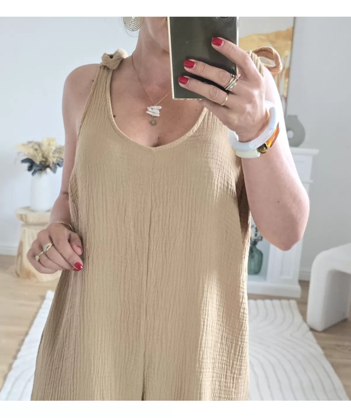 La boutique de Lilie Combinaisons>COMBINAISON TRESSY Taupe