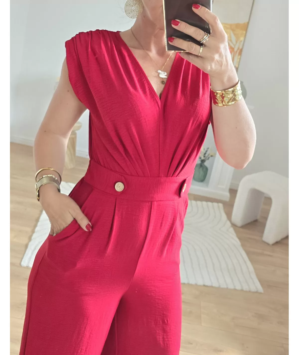 La boutique de Lilie Combinaisons>COMBINAISON VICTORIA Rouge