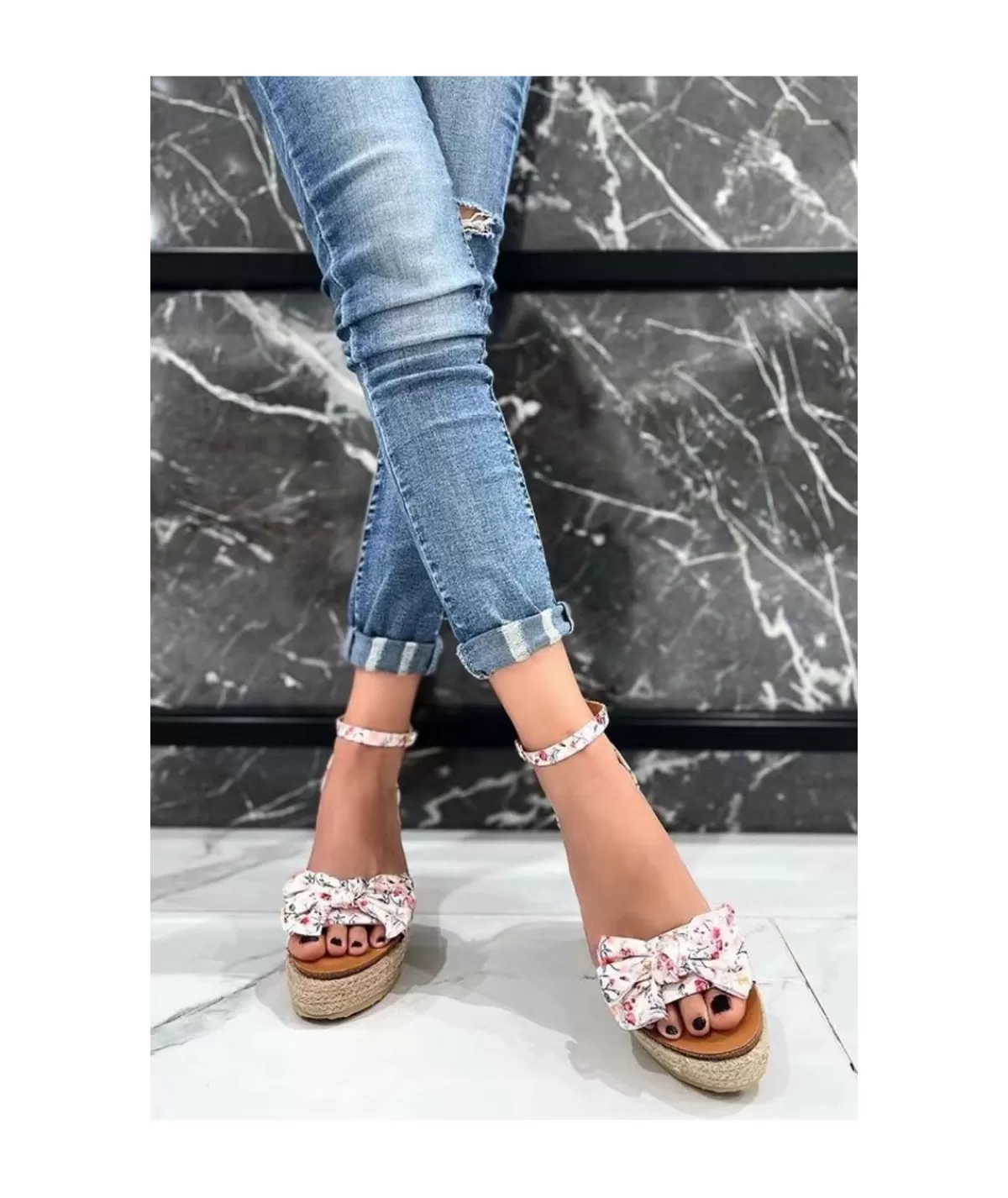 La boutique de Lilie Sandales & Espadrilles>COMPENSEE EVANIE Blanc