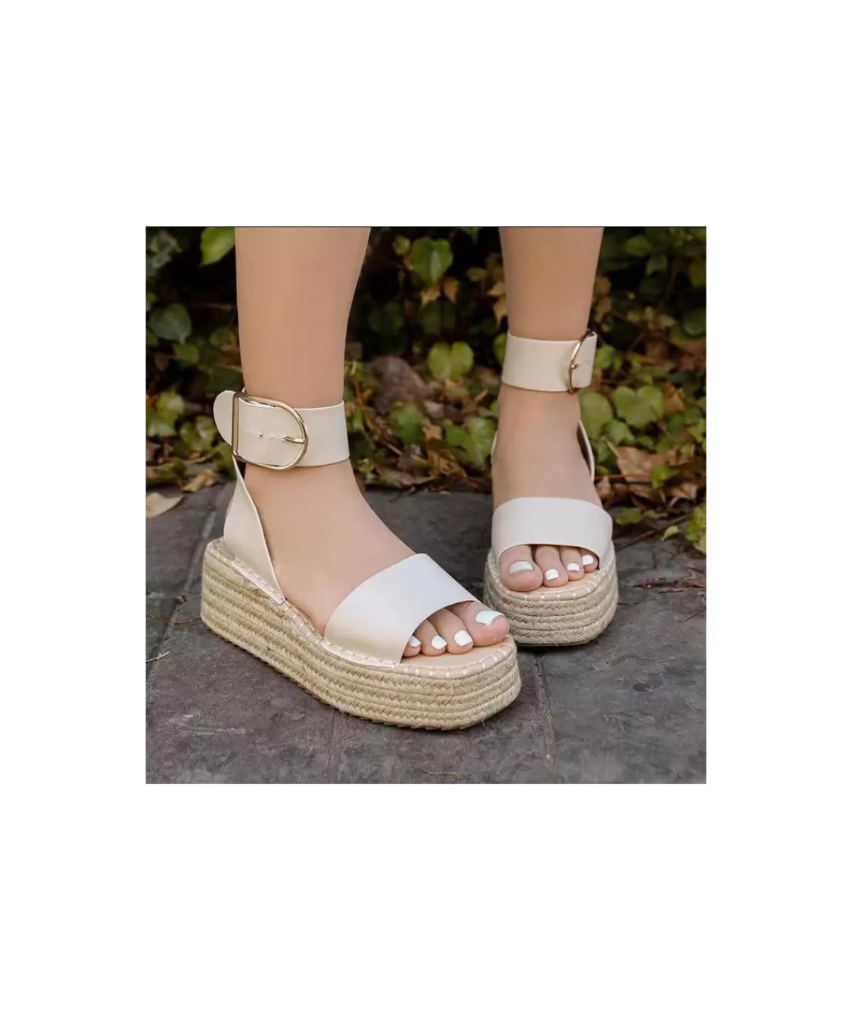 La boutique de Lilie Sandales & Espadrilles>COMPENSEE GINA Beige