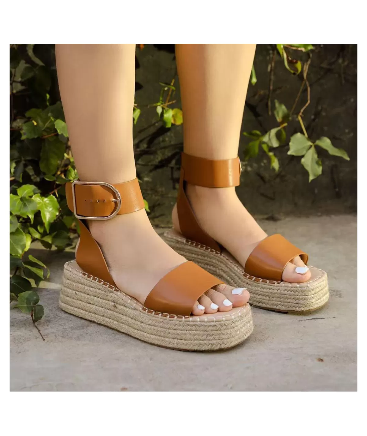 La boutique de Lilie Sandales & Espadrilles>COMPENSEE GINA Camel