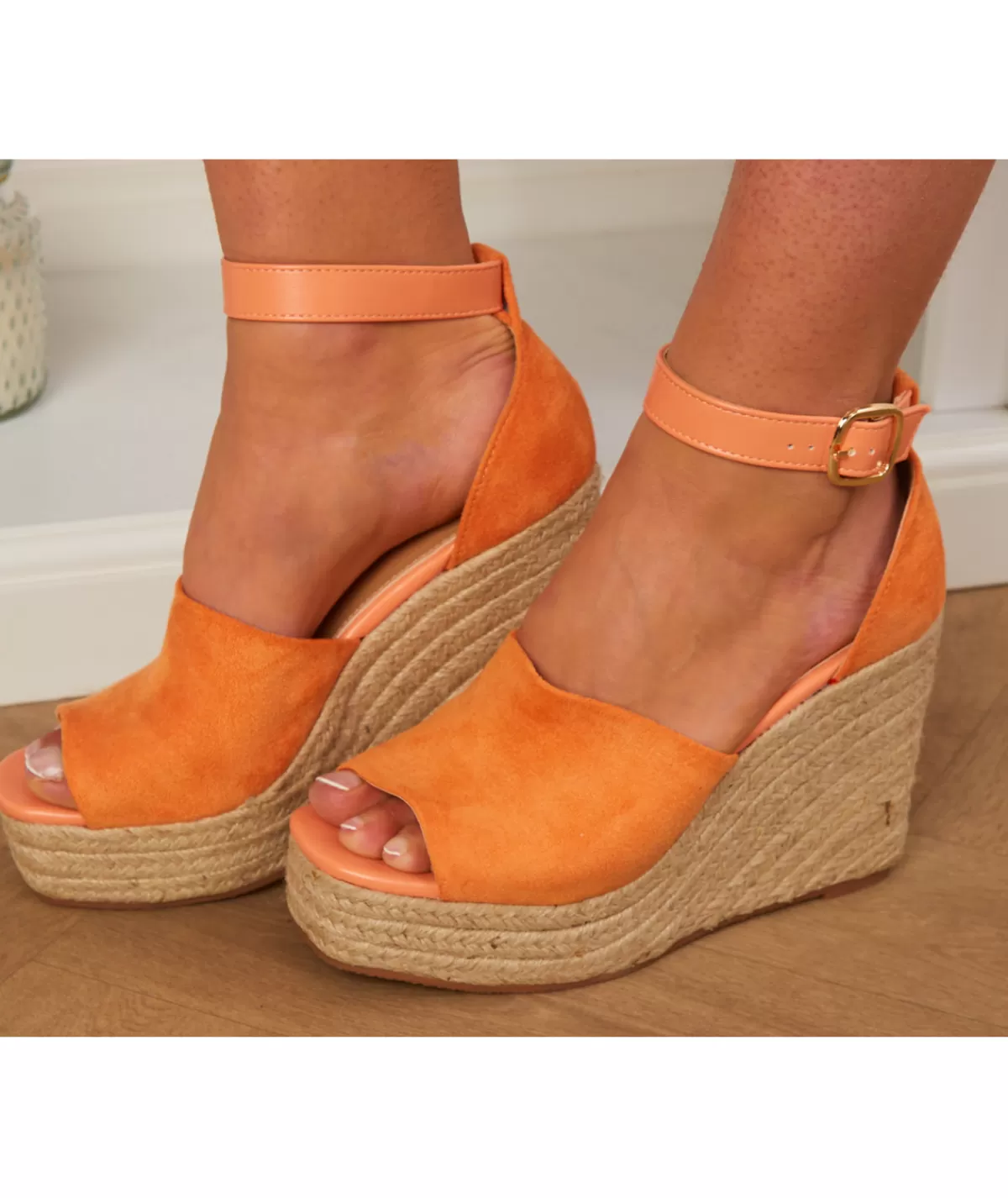 La boutique de Lilie Sandales & Espadrilles>COMPENSEES ORTENSE Orange