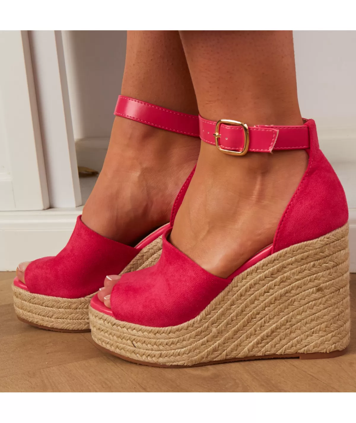 La boutique de Lilie Sandales & Espadrilles>COMPENSEES ORTENSE Fushia