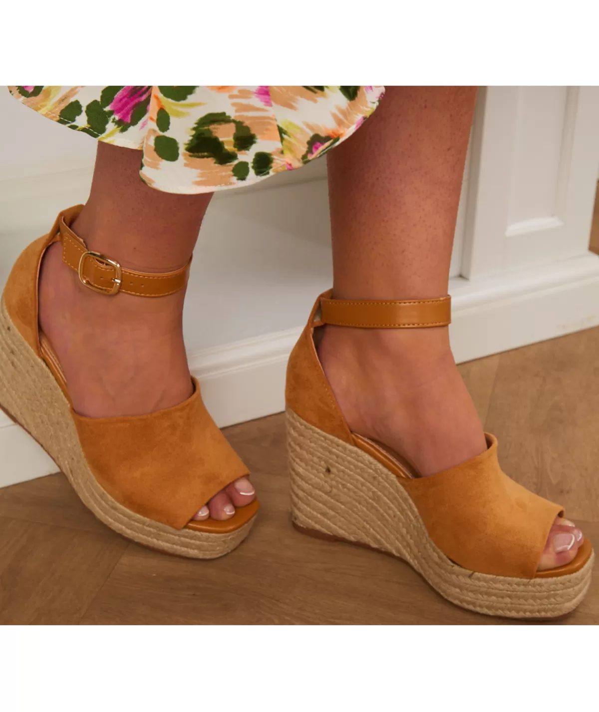La boutique de Lilie Sandales & Espadrilles>COMPENSEES ORTENSE Camel