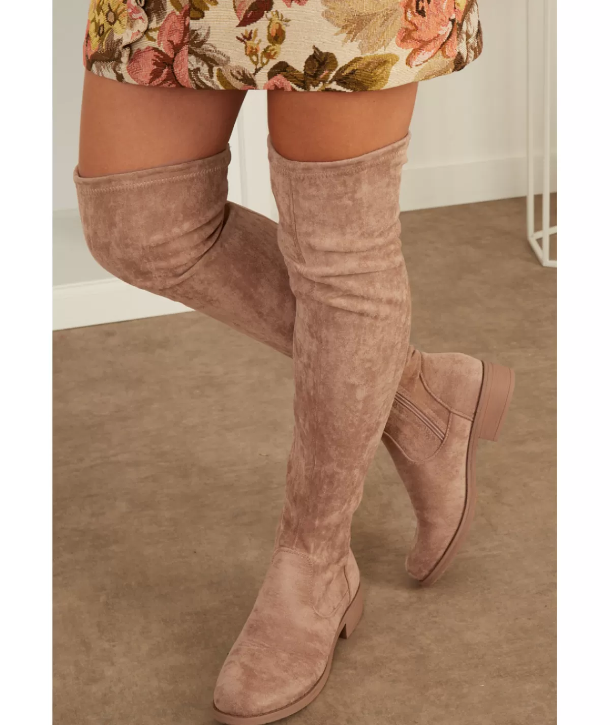 La boutique de Lilie Boots & Bottes>CUISSARDES REBECCA Beige