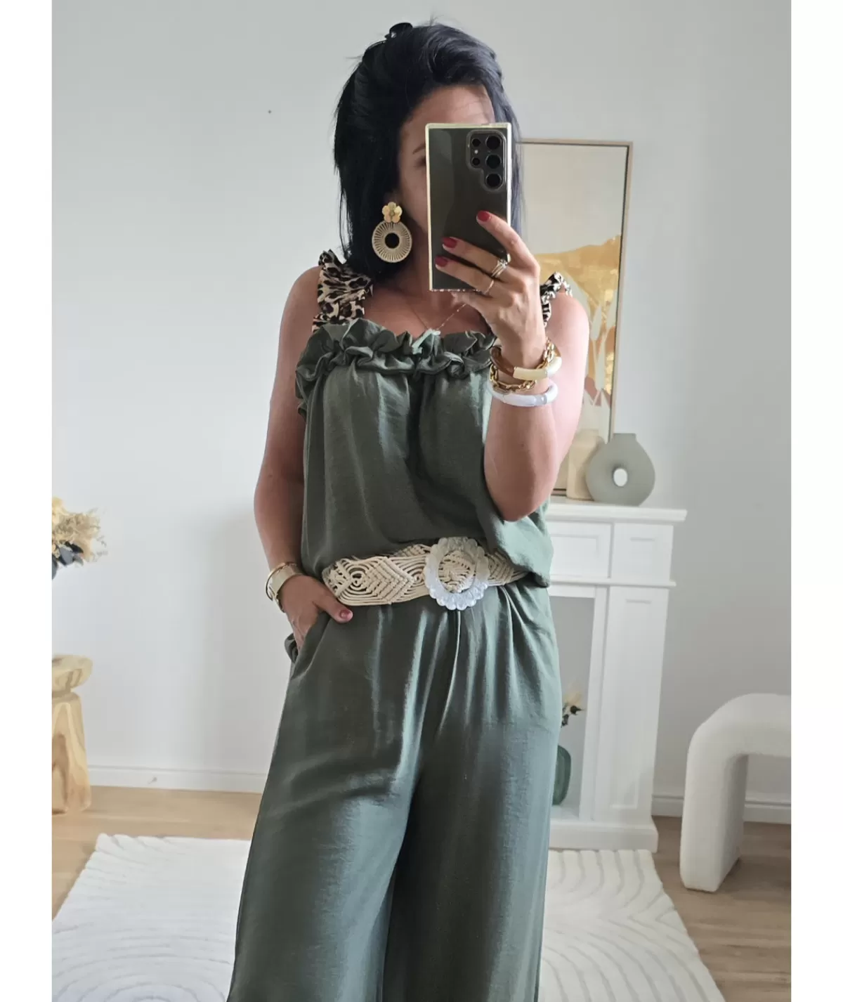 La boutique de Lilie Tops / Blouses | Jeans / Pantalons>ENSEMBLE CANDICE Kaki