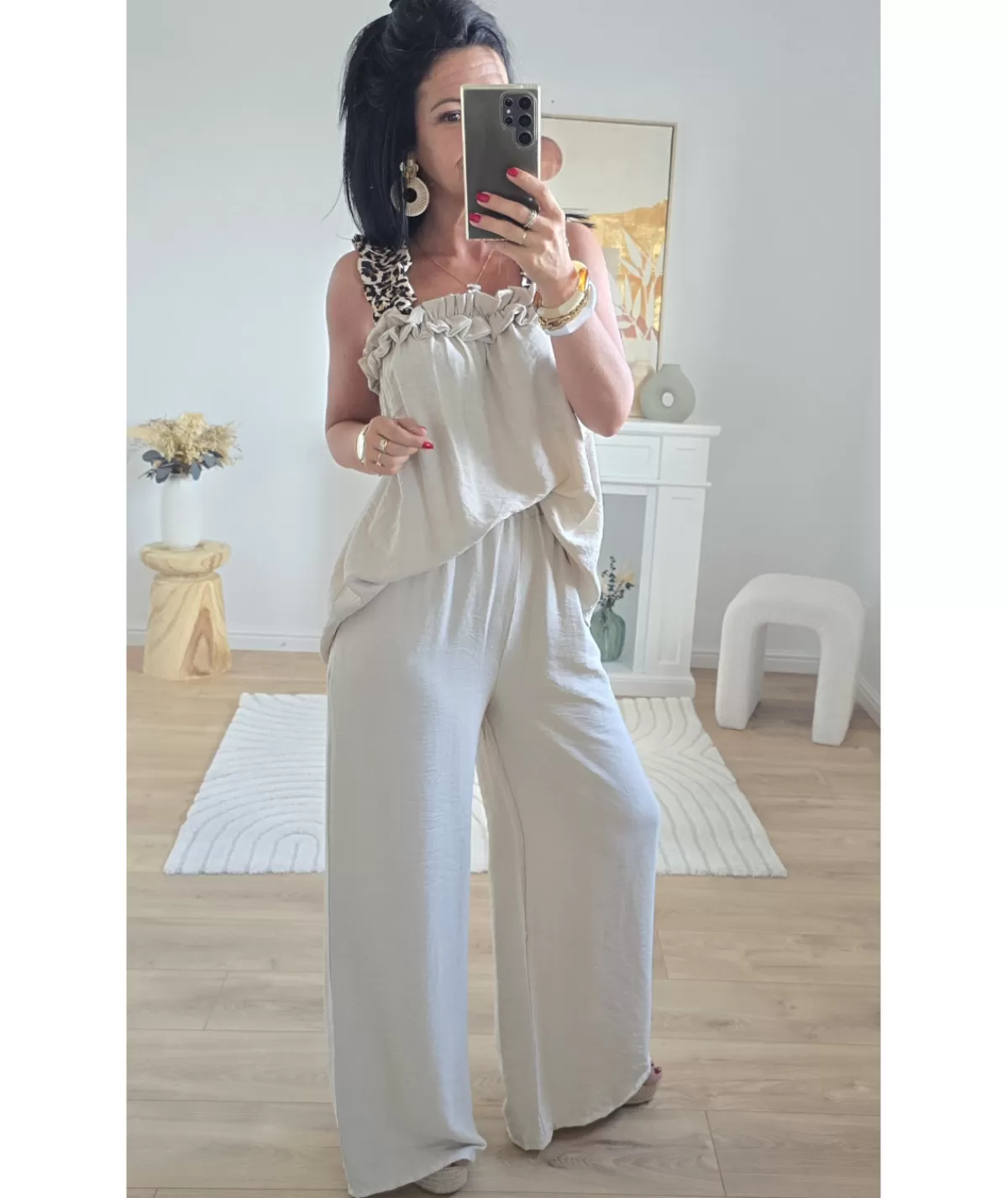 La boutique de Lilie Tops / Blouses | Jeans / Pantalons>ENSEMBLE CANDICE Beige