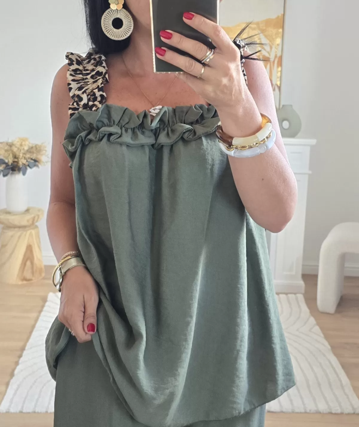 La boutique de Lilie Tops / Blouses | Jeans / Pantalons>ENSEMBLE CANDICE Kaki