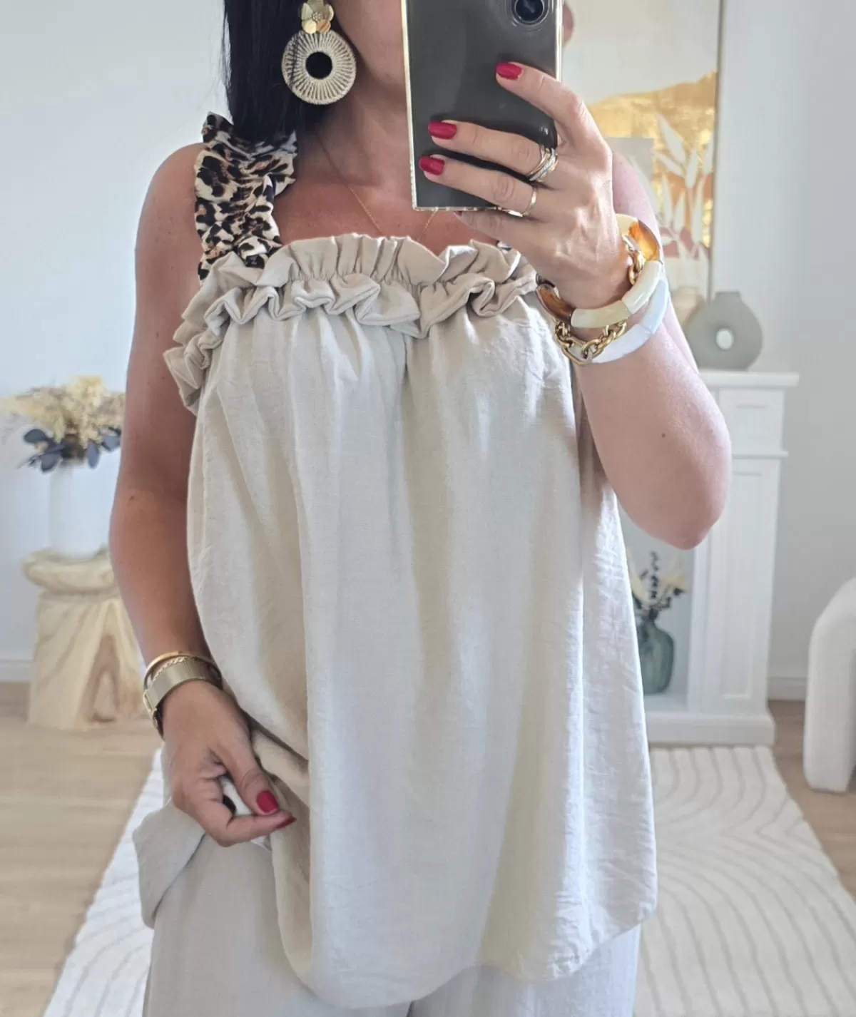 La boutique de Lilie Tops / Blouses | Jeans / Pantalons>ENSEMBLE CANDICE Beige