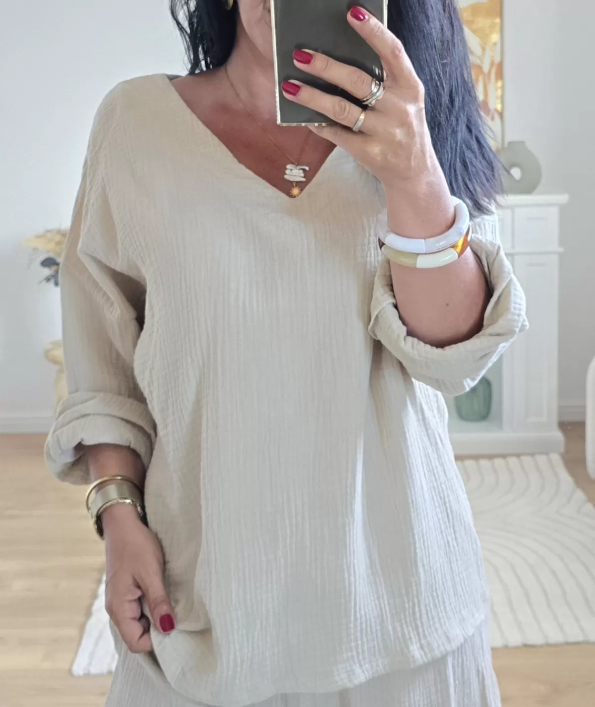 La boutique de Lilie Jupes / Shorts>ENSEMBLE SHORT ALEXIA Beige