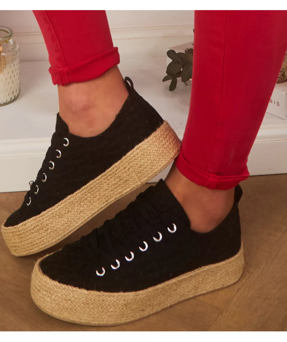 La boutique de Lilie Sandales & Espadrilles>ESPADRILLES YOUNA Noir
