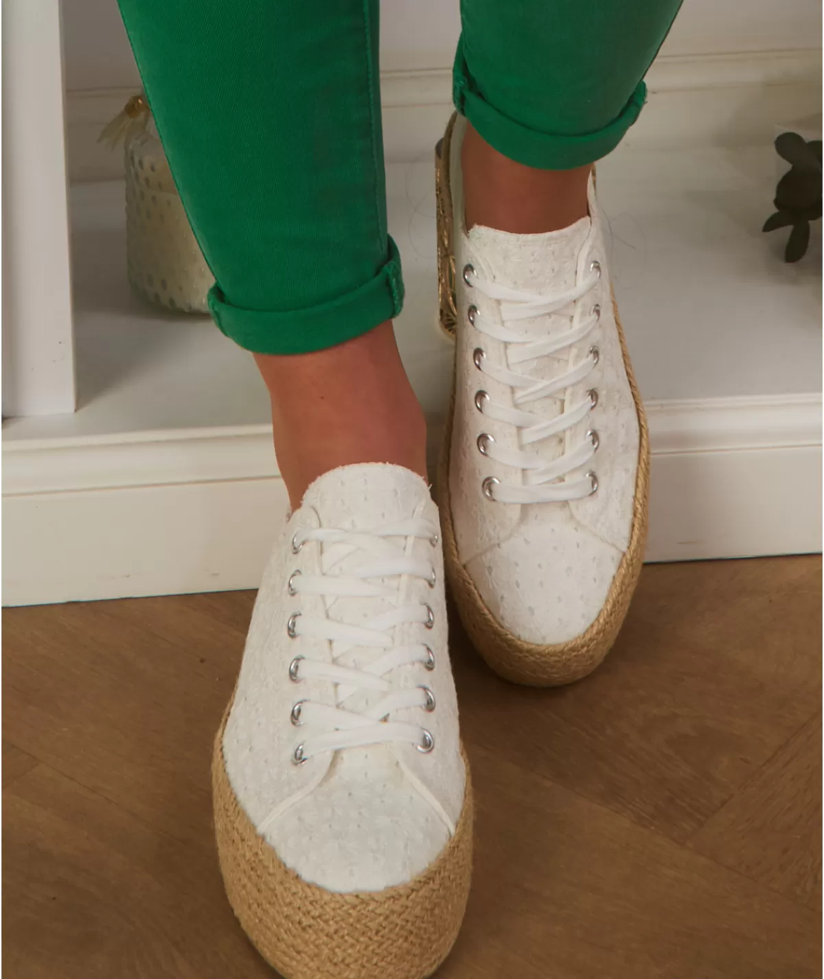 La boutique de Lilie Sandales & Espadrilles>ESPADRILLES YOUNA Blanc