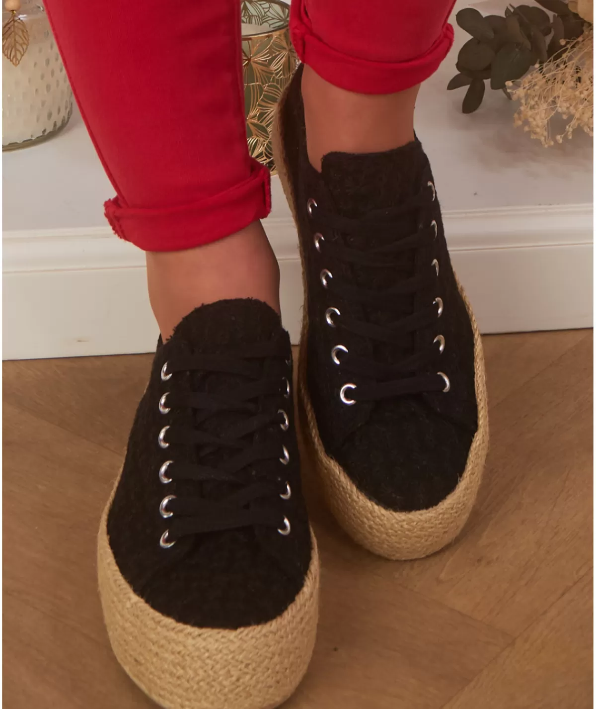 La boutique de Lilie Sandales & Espadrilles>ESPADRILLES YOUNA Noir