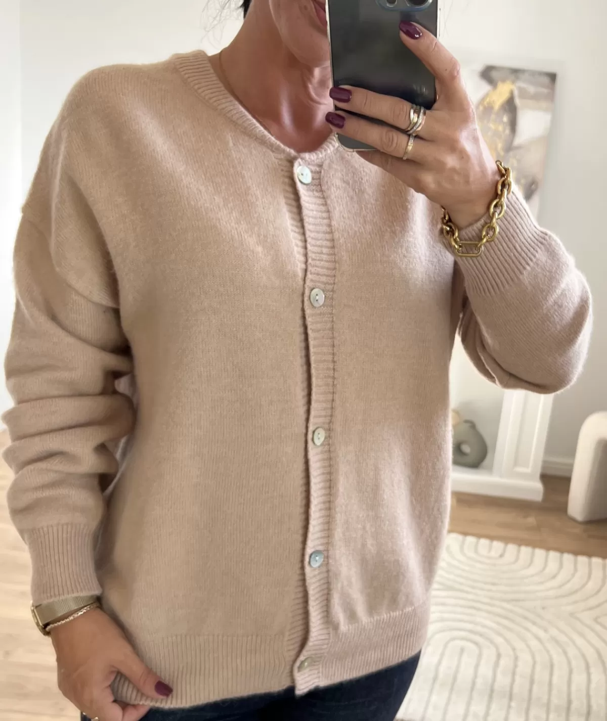 La boutique de Lilie Pulls / Gilets>GILET AGNES Beige