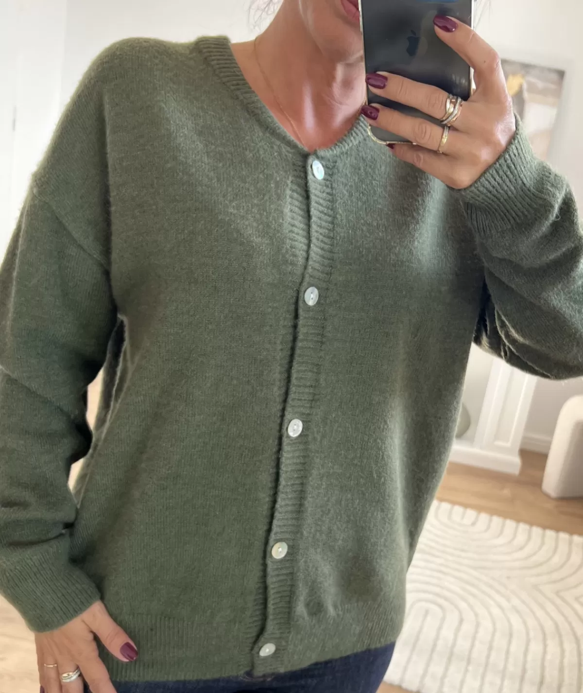 La boutique de Lilie Pulls / Gilets>GILET AGNES Kaki