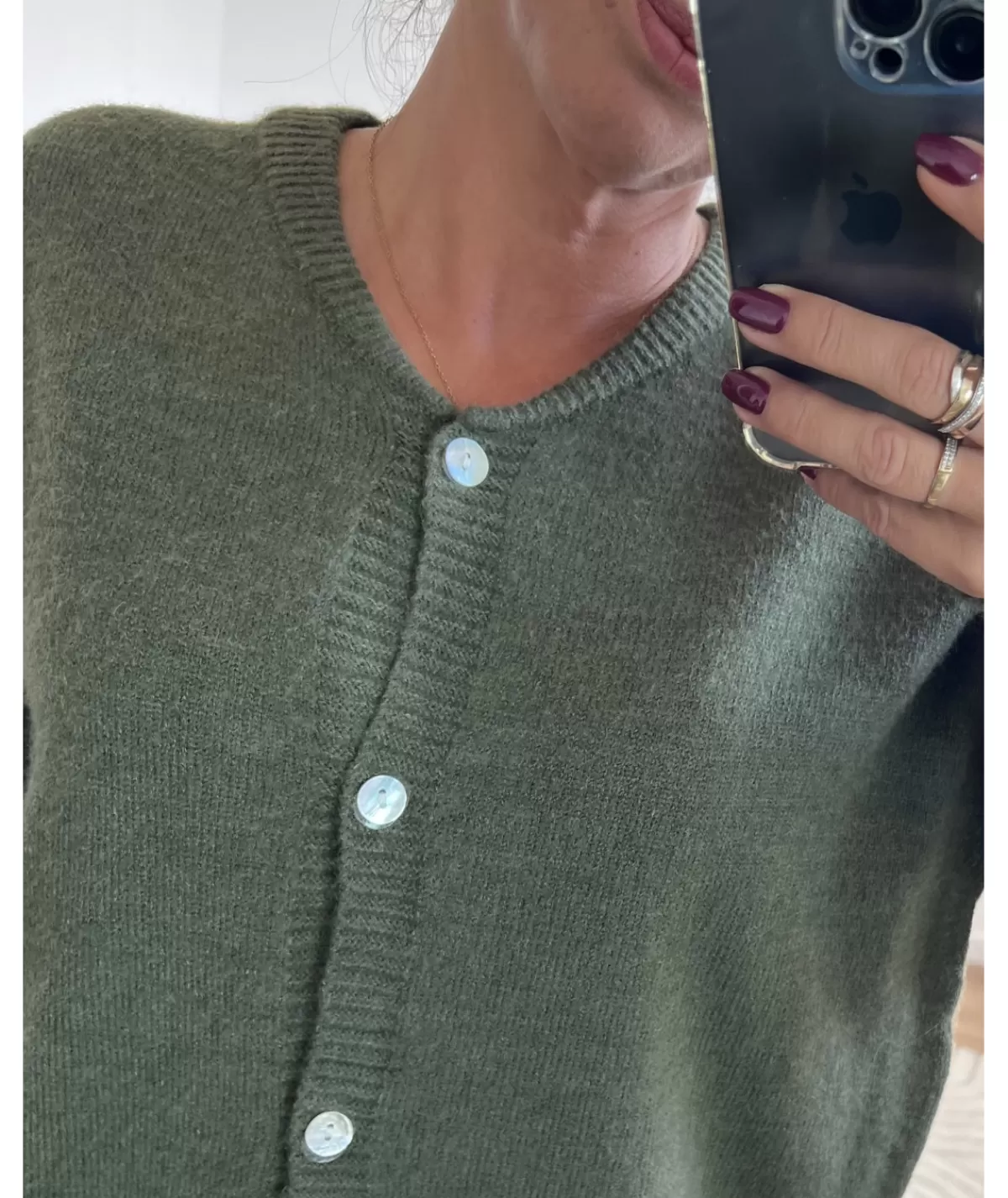 La boutique de Lilie Pulls / Gilets>GILET AGNES Kaki