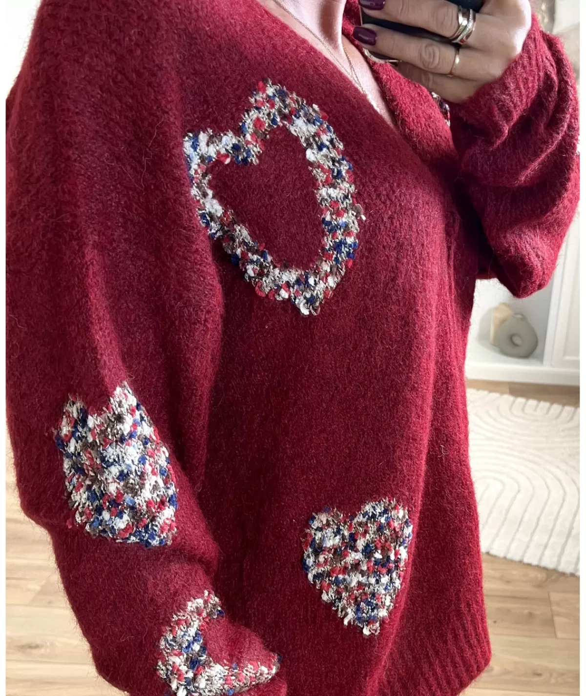 La boutique de Lilie Pulls / Gilets>GILET ANASTACIA Bordeaux