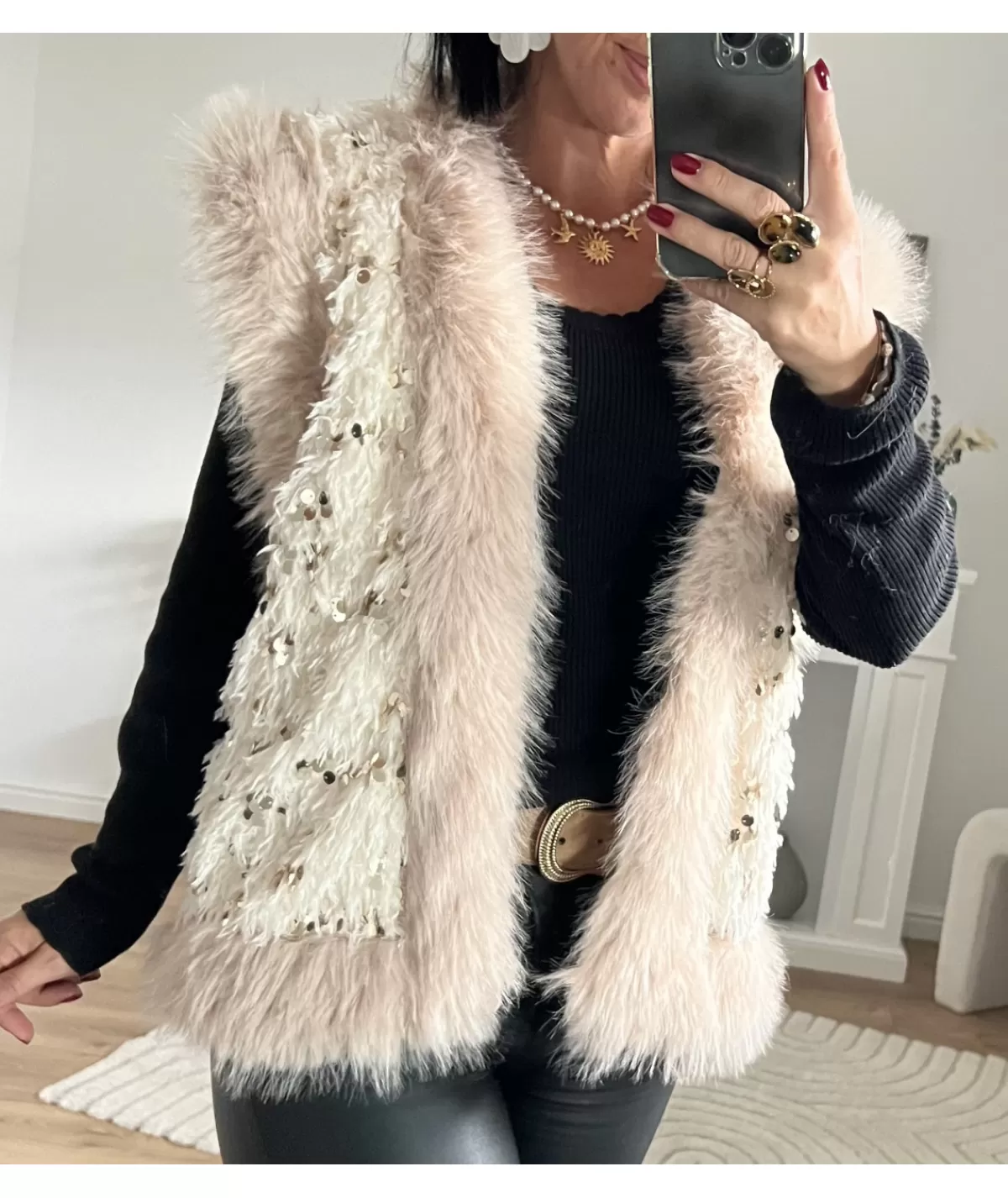 La boutique de Lilie Pulls / Gilets>GILET AUGUSTIN Beige