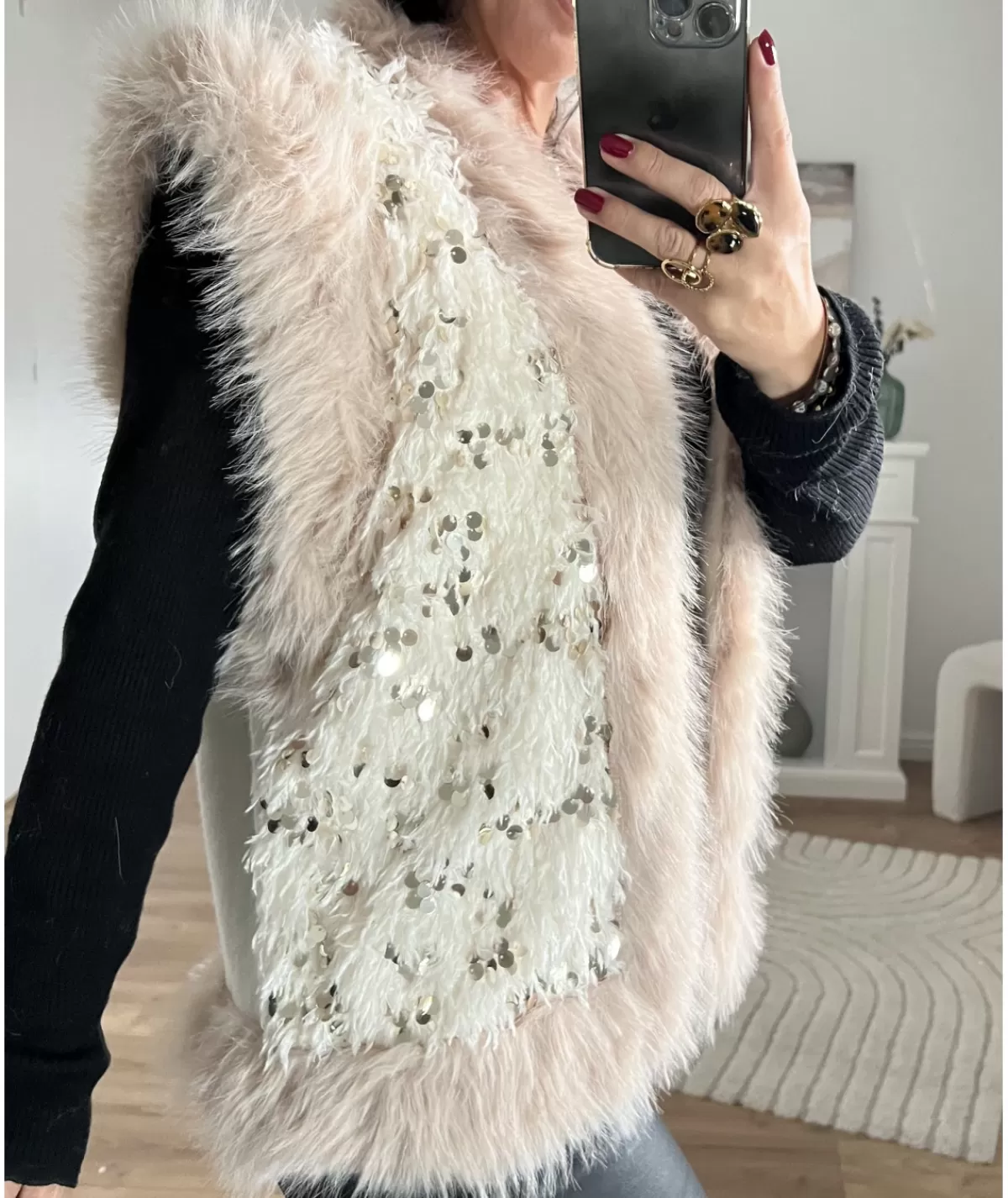 La boutique de Lilie Pulls / Gilets>GILET AUGUSTIN Beige