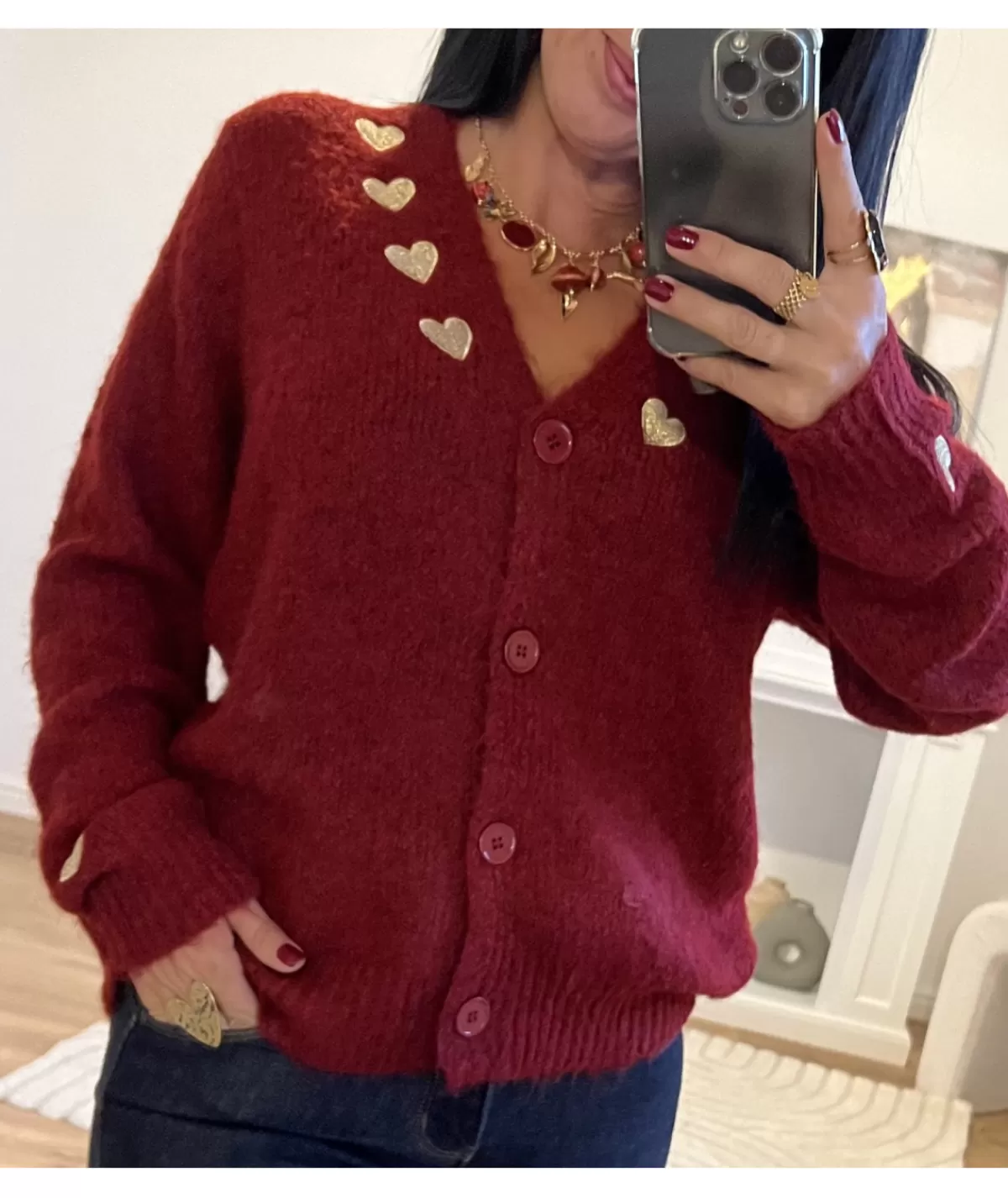 La boutique de Lilie Pulls / Gilets>GILET BECACINE Bordeaux