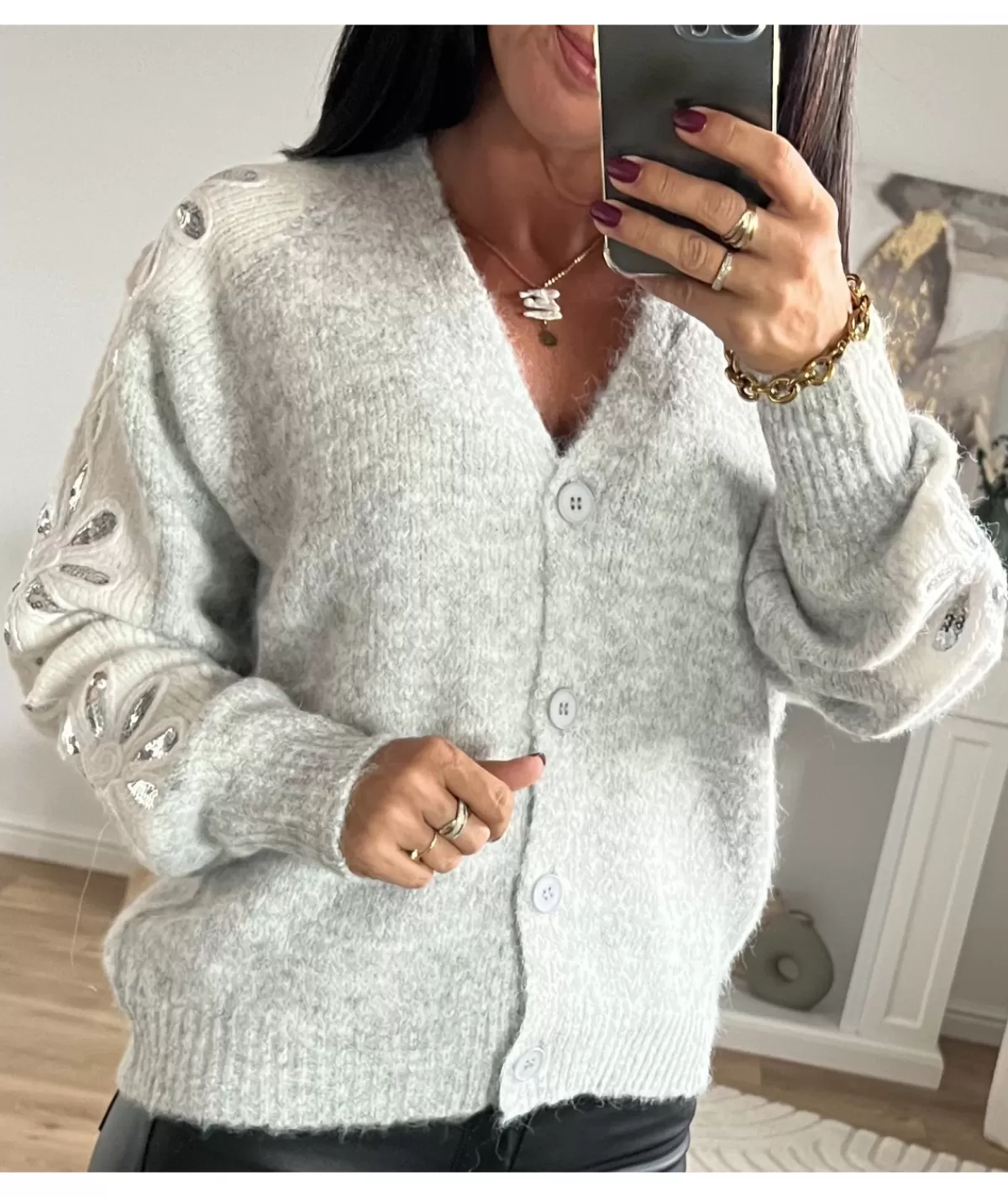La boutique de Lilie Pulls / Gilets>GILET BENOIT Gris