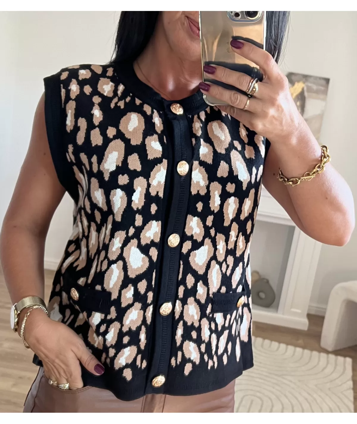 La boutique de Lilie Pulls / Gilets>GILET BRIEUC Noir
