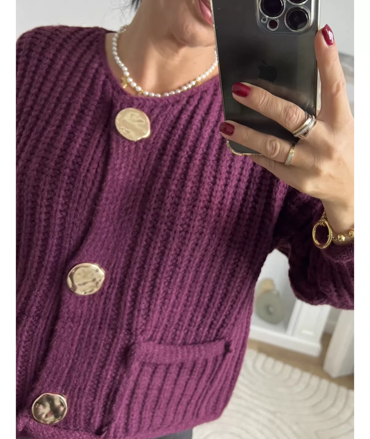 La boutique de Lilie Pulls / Gilets>GILET CAROLE II Violet