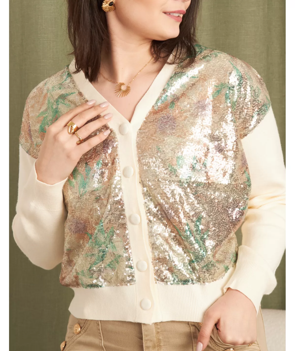 La boutique de Lilie Pulls / Gilets>GILET DENYSTA Beige