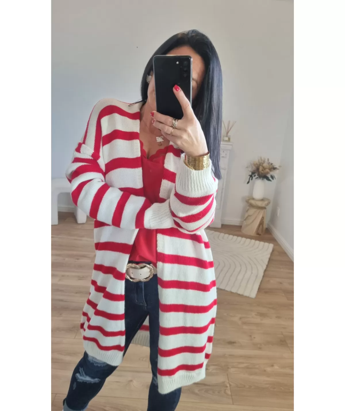 La boutique de Lilie Pulls / Gilets>GILET FLORENTINA Rouge
