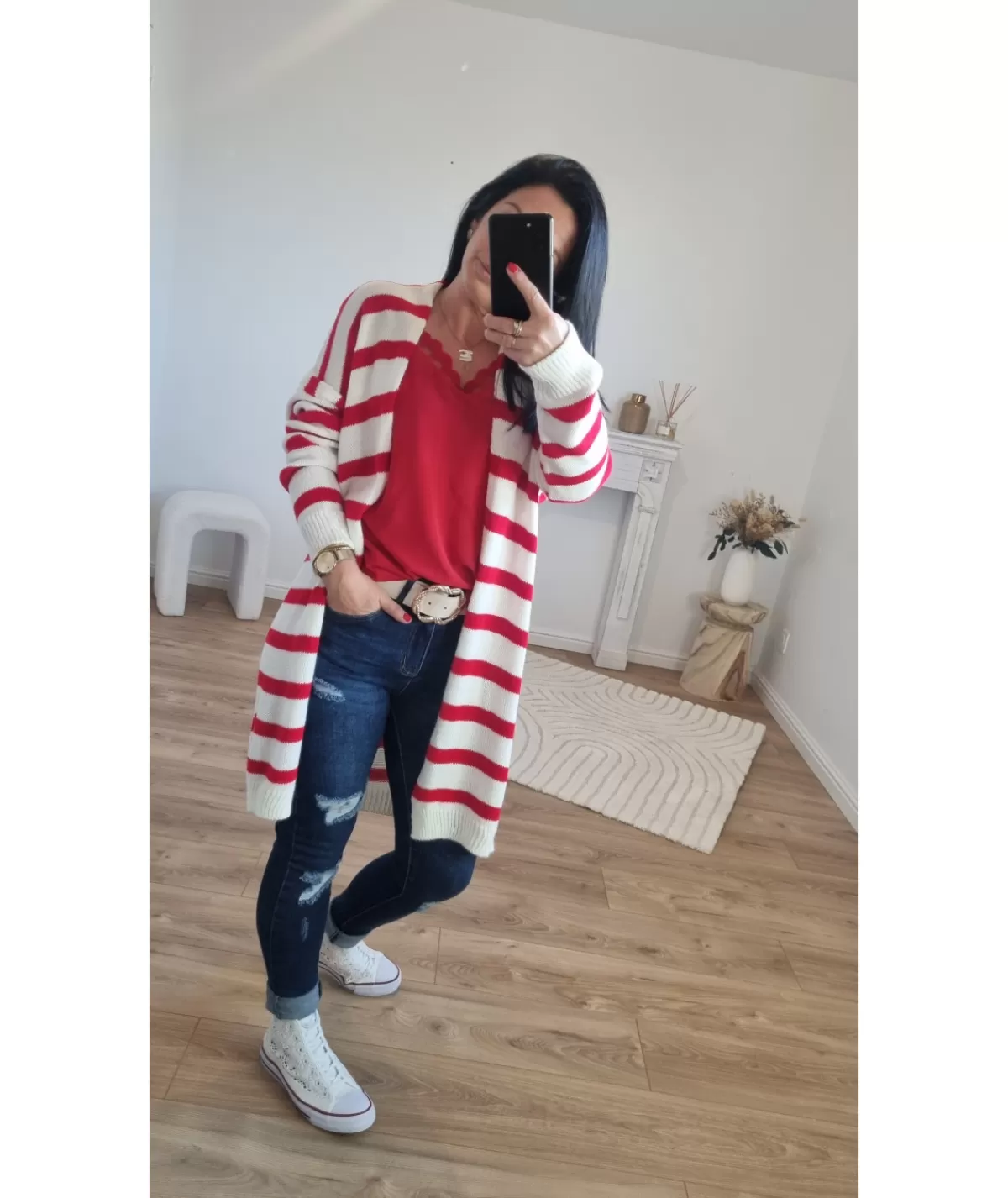 La boutique de Lilie Pulls / Gilets>GILET FLORENTINA Rouge