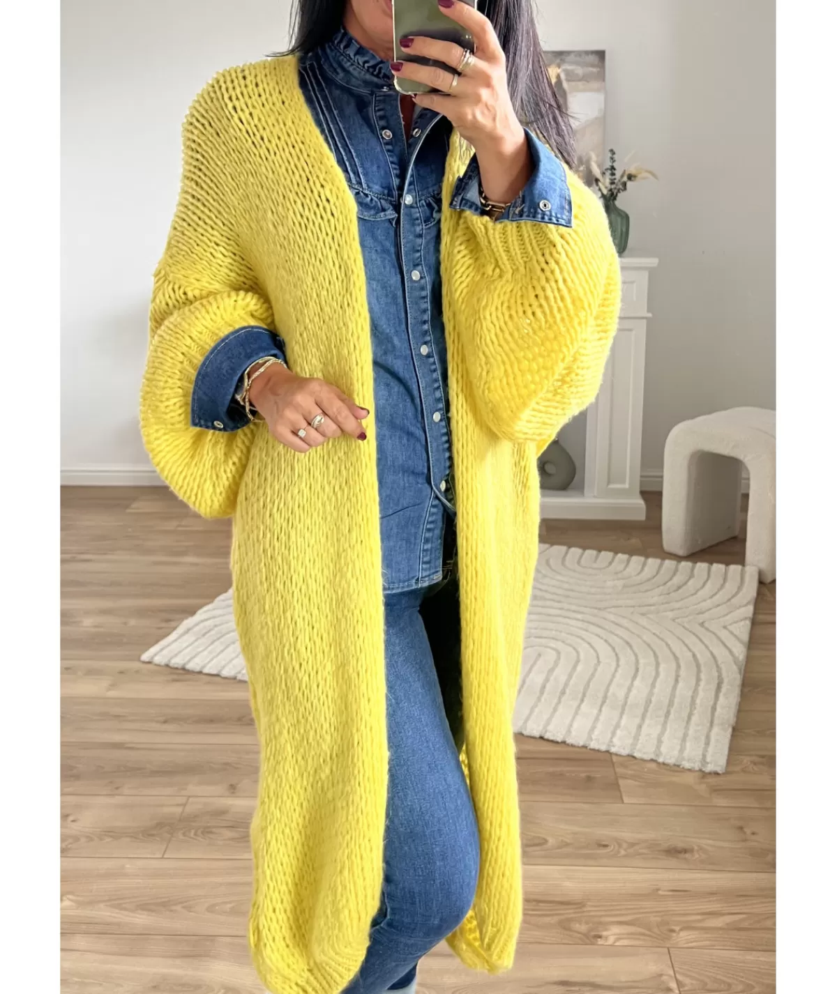 La boutique de Lilie Pulls / Gilets>GILET FRANCOIS Jaune