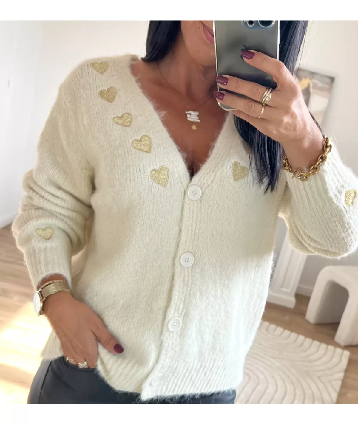 La boutique de Lilie Pulls / Gilets>GILET IRENE Dore